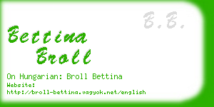 bettina broll business card